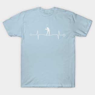 first Golf Player Heartbeat T-Shirt